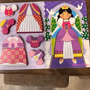 Melissa & Doug Royal Dress-Up Puzzle with Purple and Pink